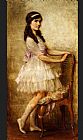 Herbert James Draper Canvas Paintings - Portrait Of Miss Barbara De Selincourt